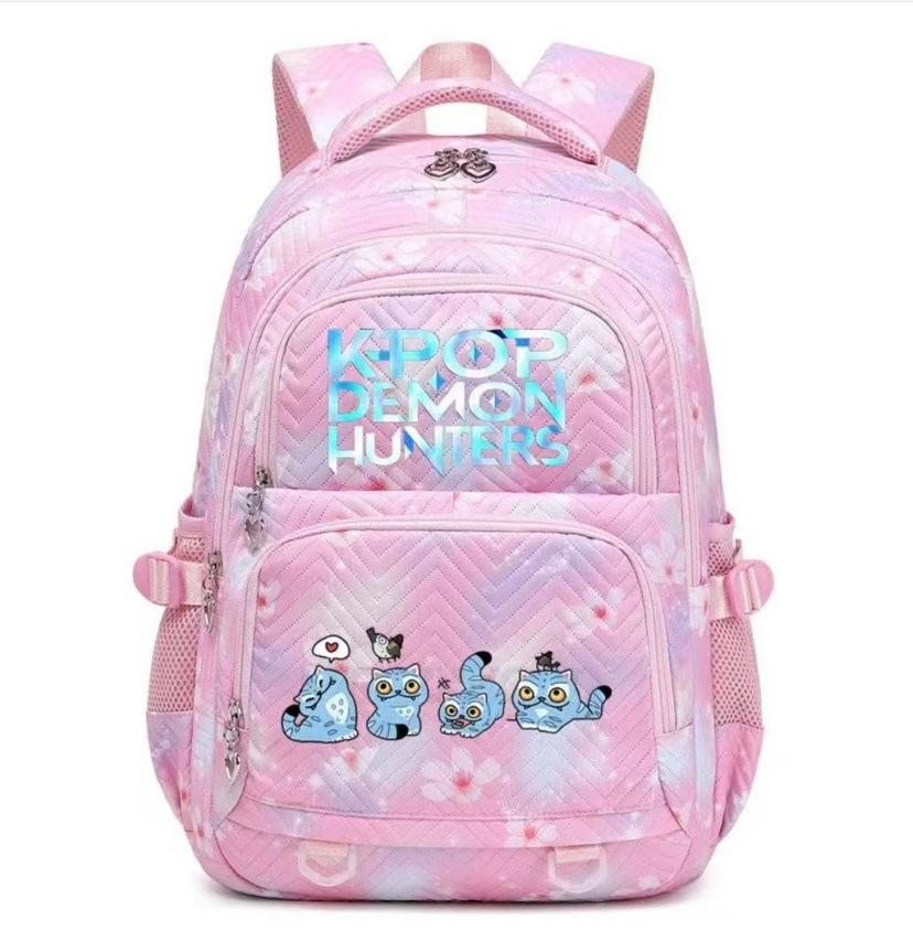 Kpop Demon Hunter Printed Backpack Female Student School Bag Large Capacity Lightweight Casual Backpack Trendy Fashion