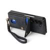 D1 For Samsung Galaxy Z Fold6 5G Case Kickstand Card Bag Leather+PC Phone Cover with Strap