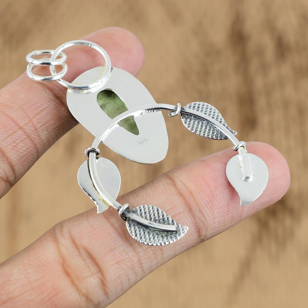 Womens Day Deal Lemon Chrysoprase Stone Boho Pendant Jewelry 925 Sterling Silver