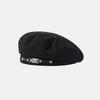 Soft Touch Women Wool Blend Beret Hat Chic Retro Metal Buckle Boinas Para Mujer Art Cap Daily Outdoor Occasion