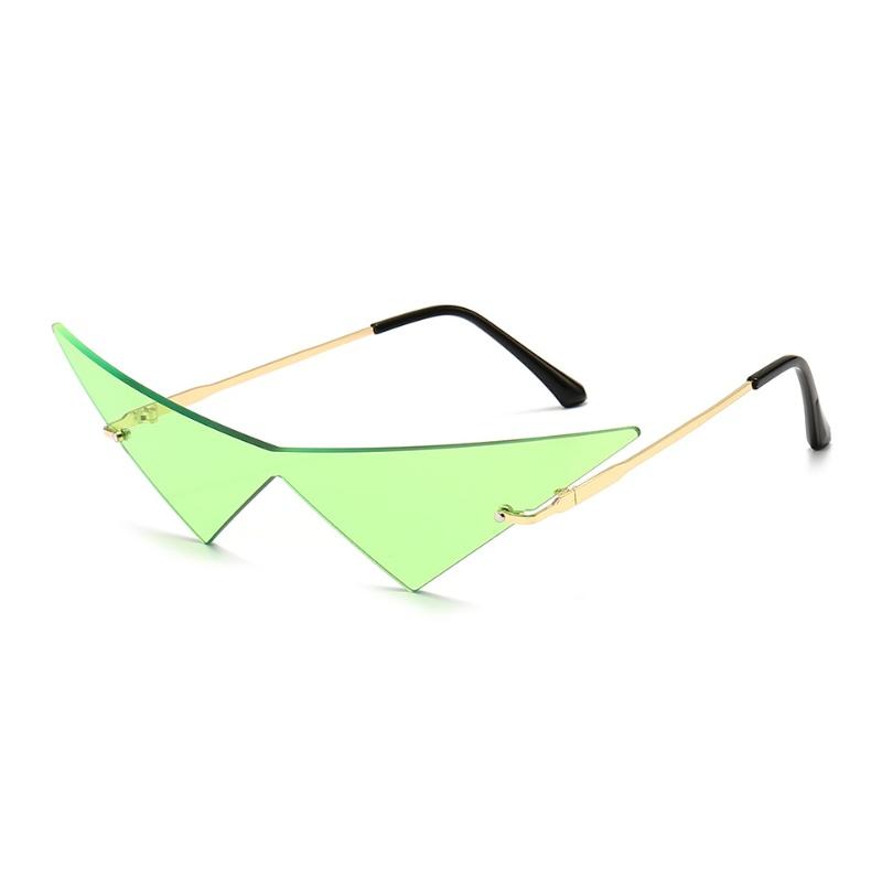 Anime Glasses Gothic Punk Cosplay Costume Oversized Cat Eye Rimless Sunglasses Accessories Props Trend Triangle Eyewear