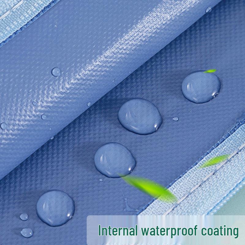 A4 Double-Layer Waterproof Document Bag - Oxford Cloth, Large Capacity, Zippered for Students