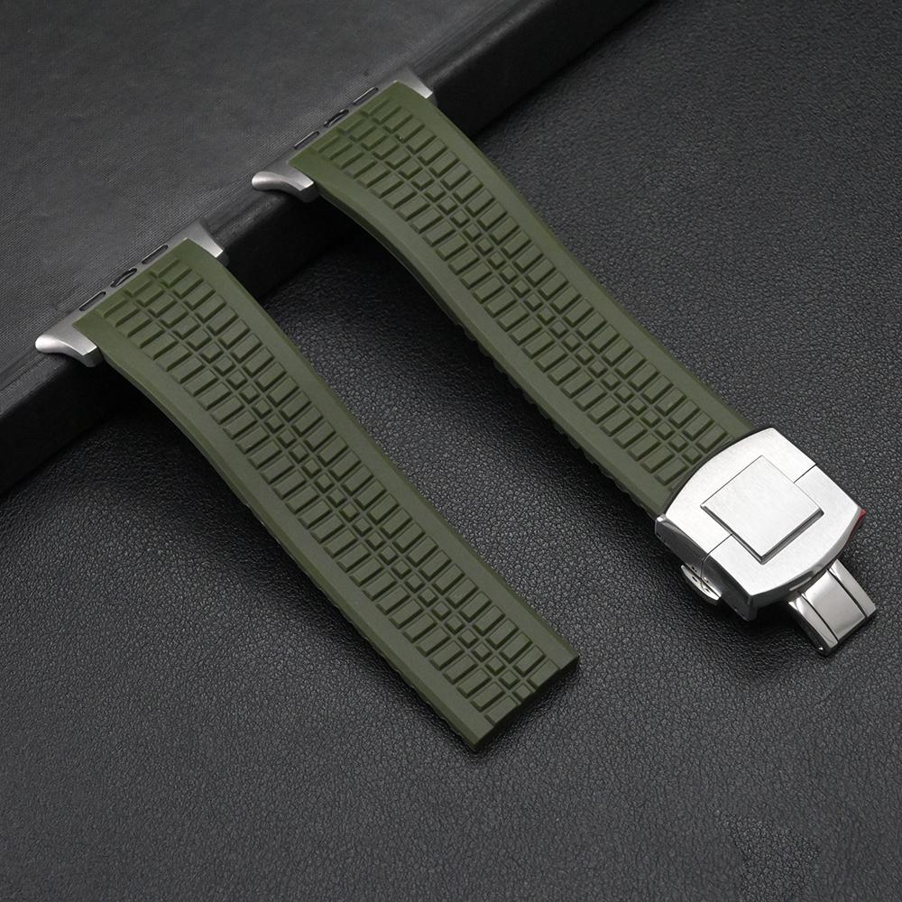 Řemínek na zápěstí pro Apple Watch Ultra2 49mm Silikonový pásek 46mm 44mm 45mm Sportovní smyčka Náramek pro Iwatch 10 7 8 9 Se 6 5 4 Příslušenství