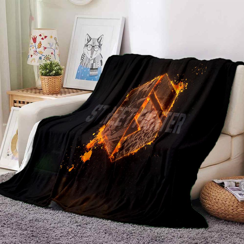 Street Game Characters Flannel Blanket, Soft Polyester, Modern Design, All-Season for Camping, Travel, Gifts for Holidays or Birthdays