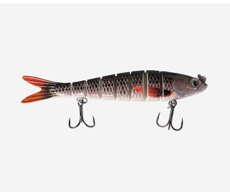 Best-Selling Realistic Multi-Jointed Fish Bait, 26g, 12cm, Eight-Section Sinking Lure for Sea Fishing
