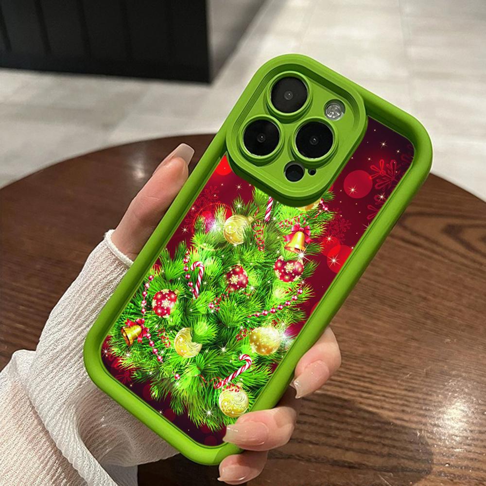 Ae113 Crăciun Fericit artă Moș Crăciun artă design Huse de telefon pentru iPhone 16 14 13 11 Pro Max 15 7 8 Plus 12 mini XR XS Max Husă de protecție pentru scară de înger