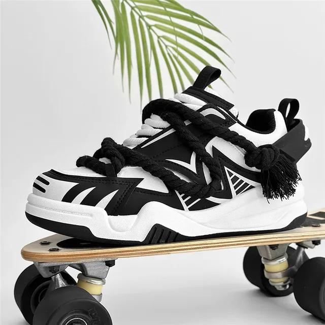 

Модные тенденции дизайнерские оранжевые туфли для мужчин 2024 года модные мужские повседневные кроссовки уличная обувь для скейтбординга на платформе мужская обувь для хип-хопа 39