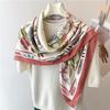 2025 90*90cm Printed Square Scarf Thin Breathable Sunscreen Shawl Casual Outdoor Windproof Head Wrap for Women Ribbon Headband