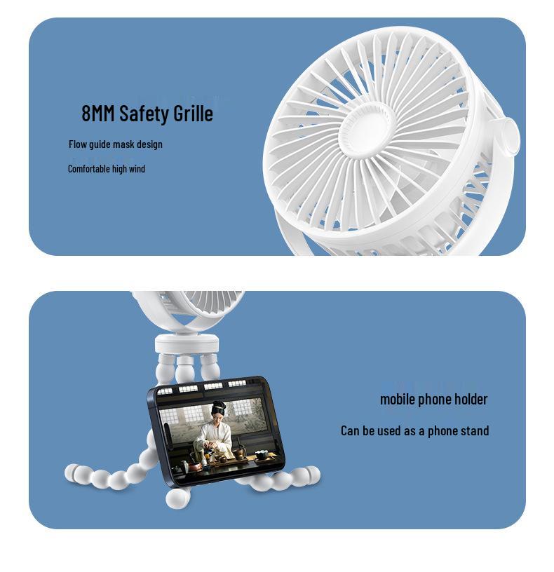 Portable USB Mini Octopus Fan: Folding, Handheld, Desk & Stroller Compatible