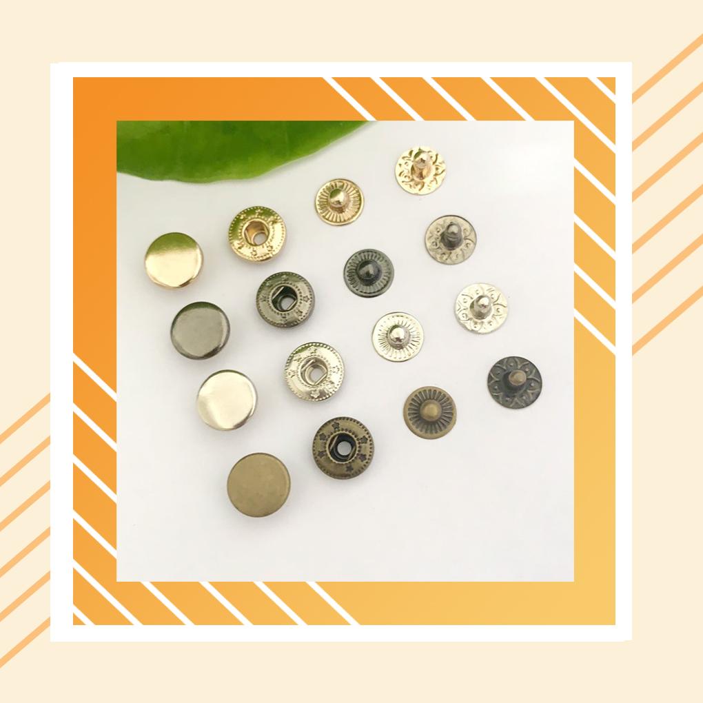 Clothes Jacket Brass Button Replacement Leather Belt Pants Handbag Vintage Style Buttons DIY Crafting Accessories