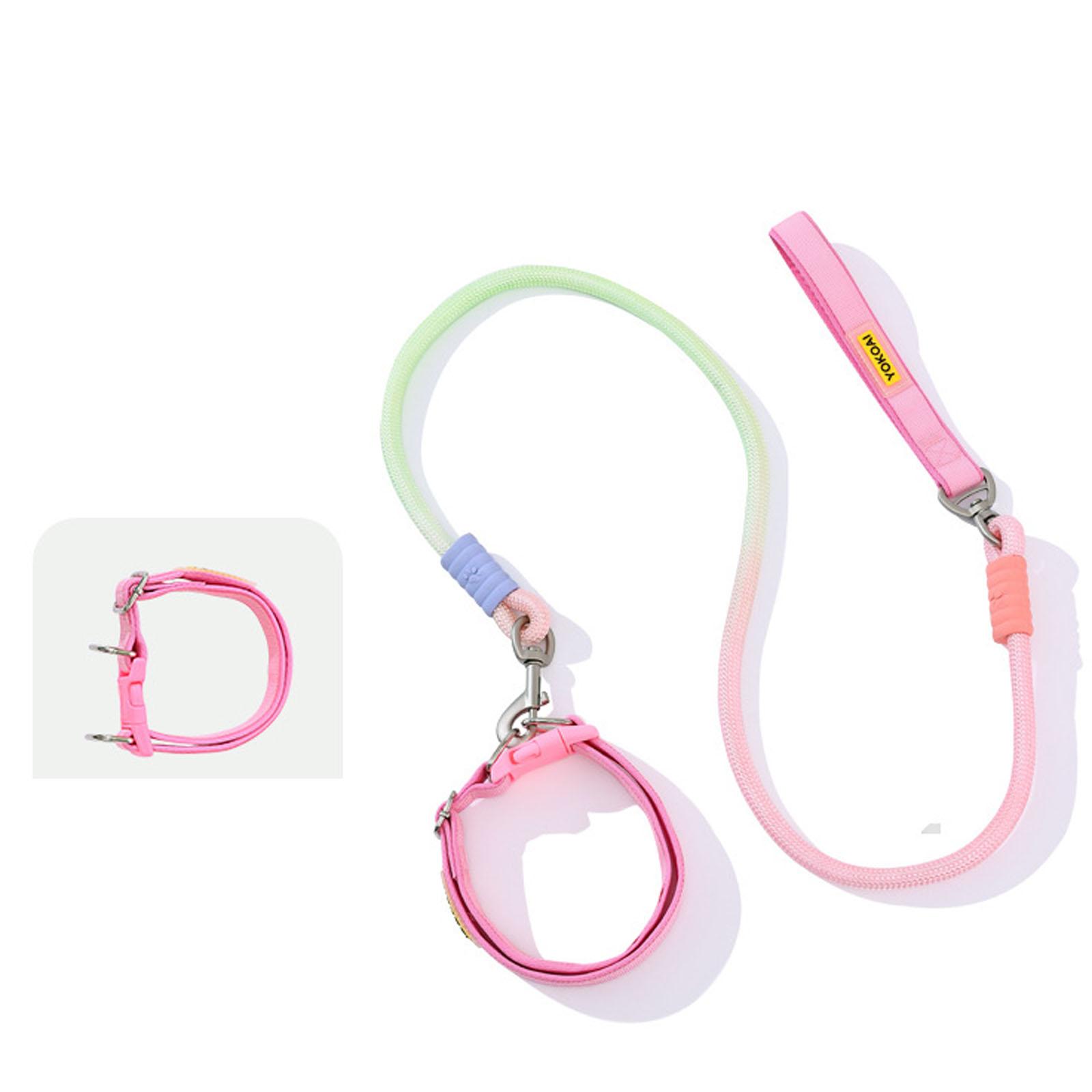 

Pet Leash with Gradient Color, Multi-Functional Dog & Collar, Explosion-Proof Leash for Safe Walking & Outdoor Activities One Size