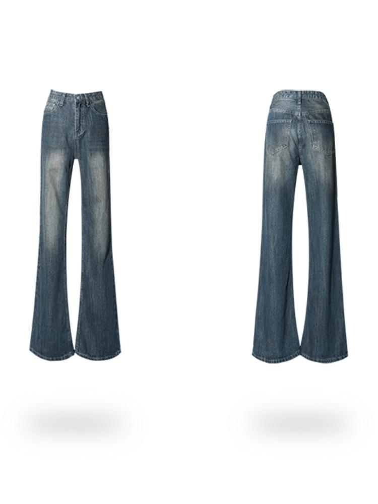 Harajuku 90. léta Elegantní Flare Jeans Kalhoty Dámské Kapesní 2000 Y2k Vintage džínové kalhoty Dámské Vysoký pas Móda Široká noha Džíny Novinka