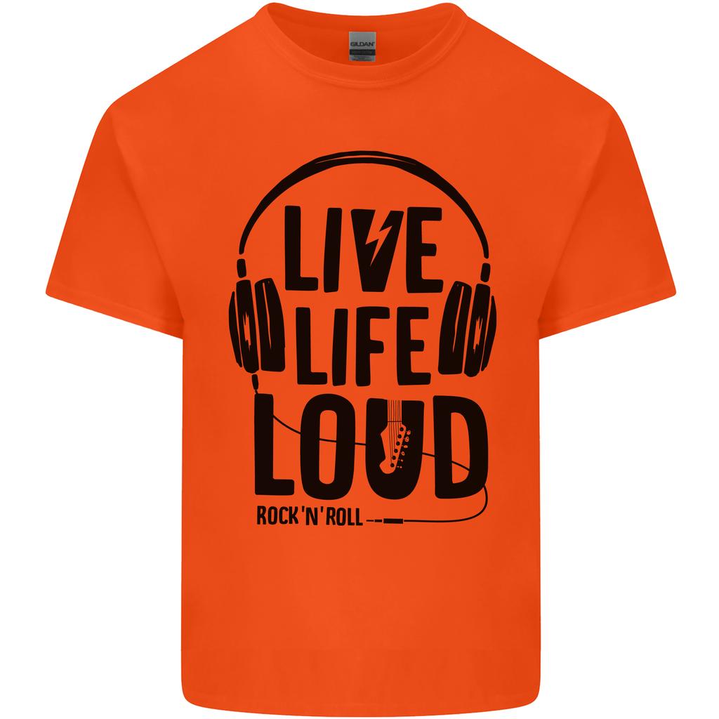 Live Life Loud Rock N Roll Guitar Music Unisexs Light Cotton TShirt