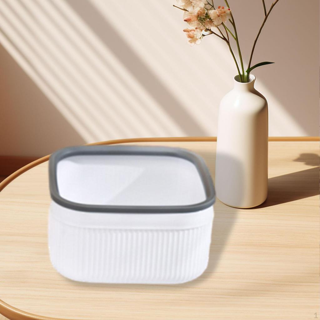 Kompakter Tischmülleimer mit Deckel für die Organisation im Homeoffice