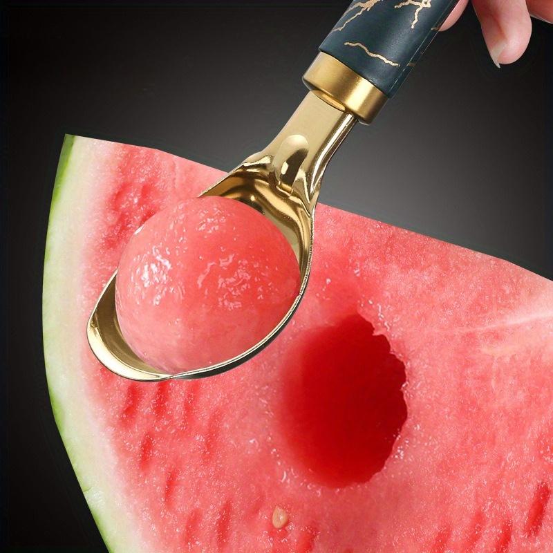 4 Stainless Steel Titanium Set Thickened Dessert Multi Functional Ice Cream Scoop Suitable for Watermelon Fruit