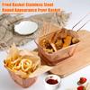 Panier de Service pour Frites Mini Paniers à Friture Acier Inoxydable Présentation Alimentaire Passoire Poignée Ergonomique Accessoire Friteuse
