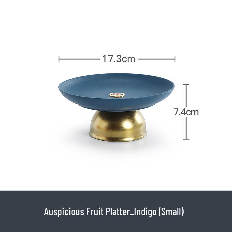 Nanshan Mr. Auspicious Fruit Platter - Creative Dessert and Snack Plate for Living Room Ornaments