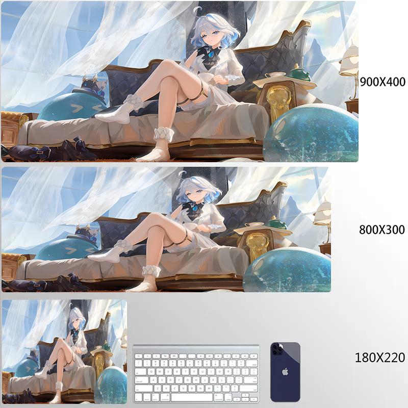 Genshin Impact Anime Kawaii Mouse Pad Large Gaming Mousepad Rubber Mat Deskmat Pc Accessories Desk Protector Gamer Keyboard Pads