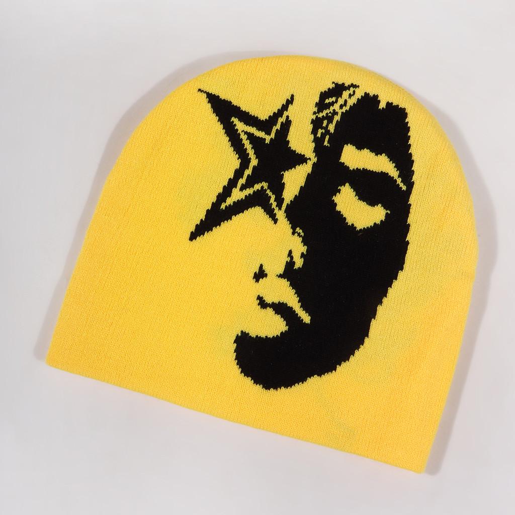 Woman Pattern Knitted Hat With Warm Acrylic Material For Cold Weather Outdoor Use