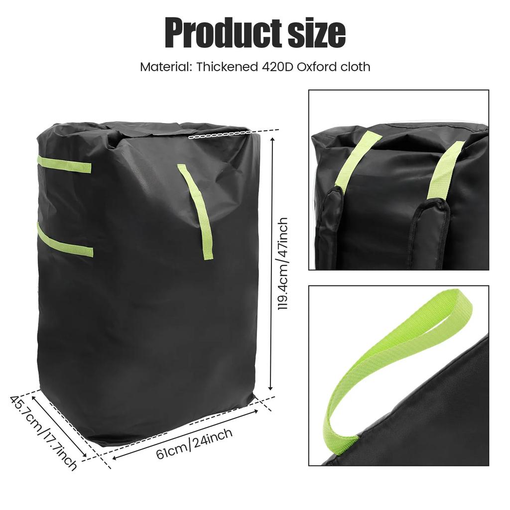 Large Stroller Cover Bag for Air Train Travel 420D Oxford Cloth Waterproof Gate Check Stroller Storage Bag with Adjustable Strap