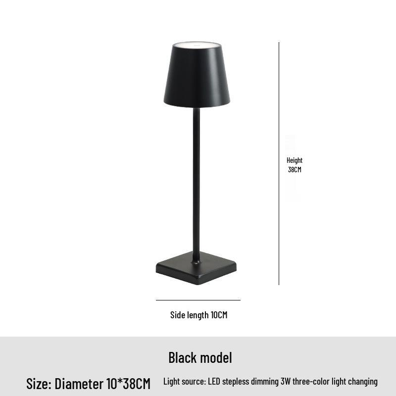 All-Aluminum USB Charging Touch Table Lamp - Modern Minimalist Night Light
