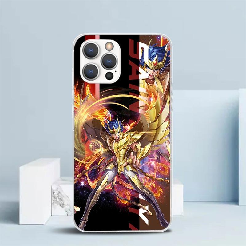 Saint Seiya Anime Soft Cover for iPhone 16 17 Air 15 14 Pro Max 16E Phone Case 13 Mini 12 11 7 SE 8 Print Pattern Fit Cases 16 1