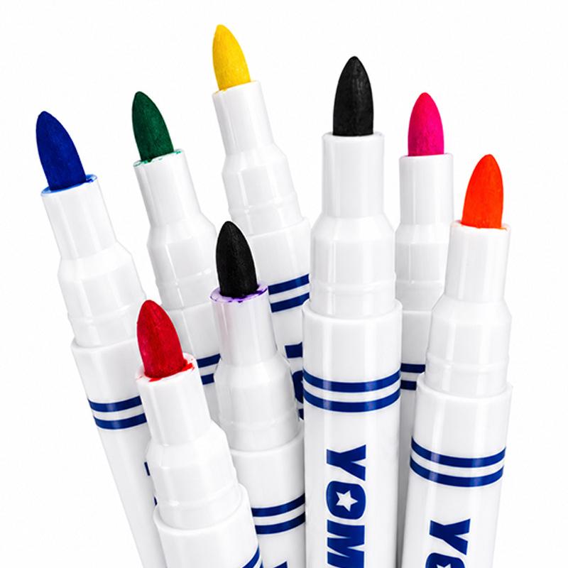 8Pcs/set 8-Color Handmade Creative Textile Pen DIY Canvas Bag White Cotton T-shirt Painting Pen Watercolor Pen Marker Graffiti Pen