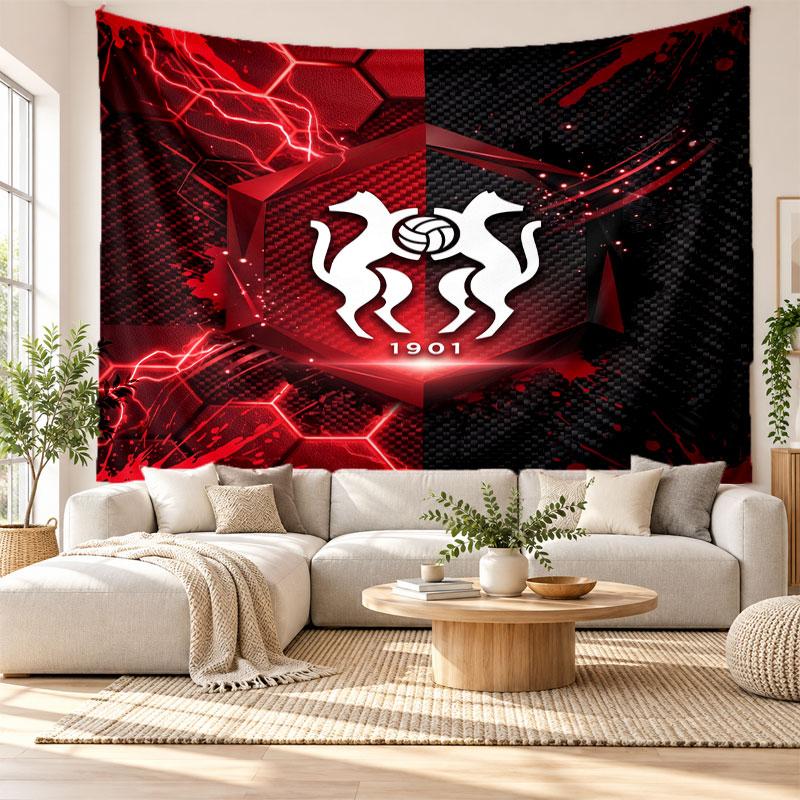 Stade Rennais FC Wall Tapestry, Soft Fabric Wall Hanging, Decorative Backdrop For Bedroom Home Wall Art