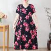 Summer Long Dress for Women Loose Vintage Clothes Short Sleeve Casual Women's Elegant Dresses