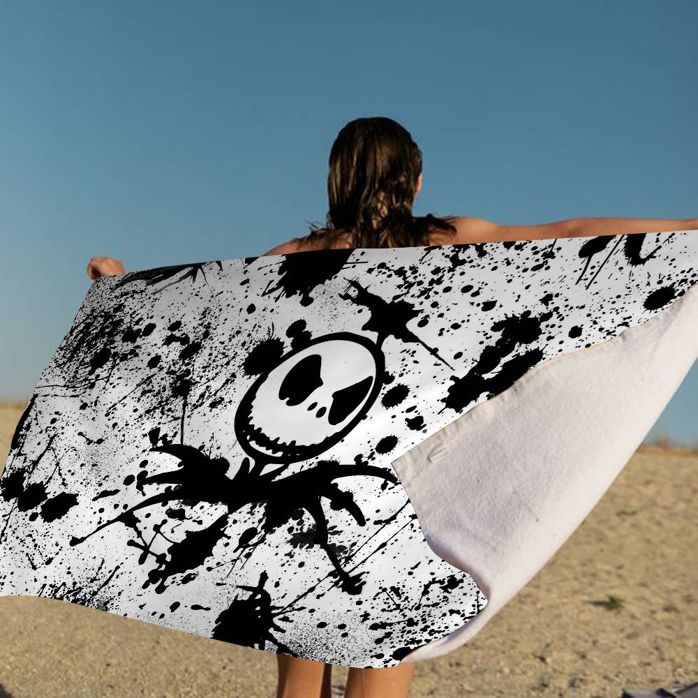 The N-Nightmare B-Before C-Christmas Bath Towel Microfiber Soft Water Absorbing Breathable For Girl Kids Decorative Beach Towel