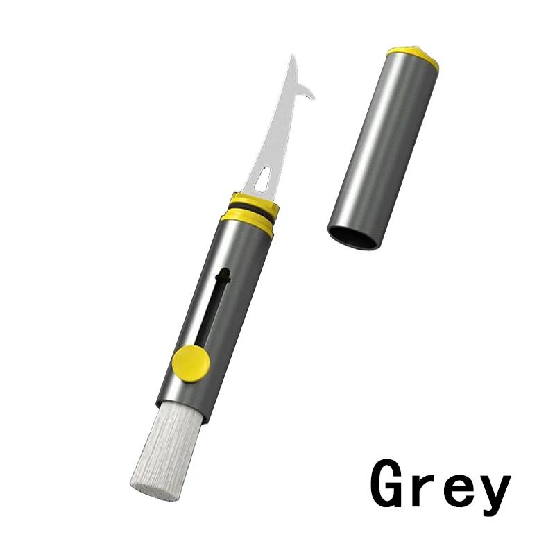 

Car Cleaning Brush 3 IN 1 Tire Stone Clearing Air Outlet Dust Remover Emergency Window Breaking Tools Multifunctional Car Brush серый