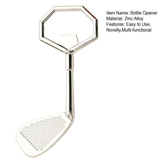 Golf Club Bottle Opener for Beer Lovers Novelty Golf Themed Beer Opener Multi-Functional Bar Accessory