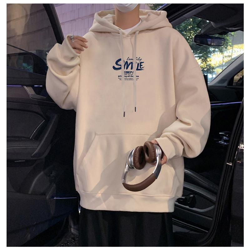 Men S Oversized Fleece Hoodie American Retro Hip Hop Style