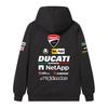 Ducati Felpa Corse MotoGP Racing, Unisex Oversize Streetwear Pullover con Stampa Completa Logo Sponsor