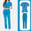 Ladies' Comfortable And Casual Solid Color Short Sleeved Pants Protective Suit Set