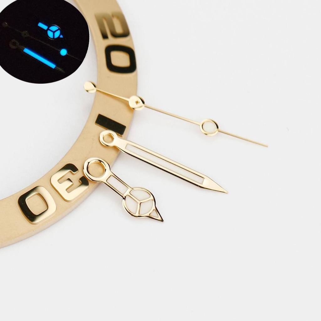 NH35 NH36 Polished Hands Watch Pointer 8*12*13.5mm Rose Gold Silver Hands Diver Aiguille Hands C3 Blue Green Luminous