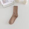 Female Spring and Autumn Pure Cotton Sports Boneless In The Tube Pile Socks