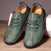 Mens Leather Casual Shoes Fashion Lace Up Sneakers Autumn Business Social Loafers Shoes for Men Walking Breathable Running Shoes