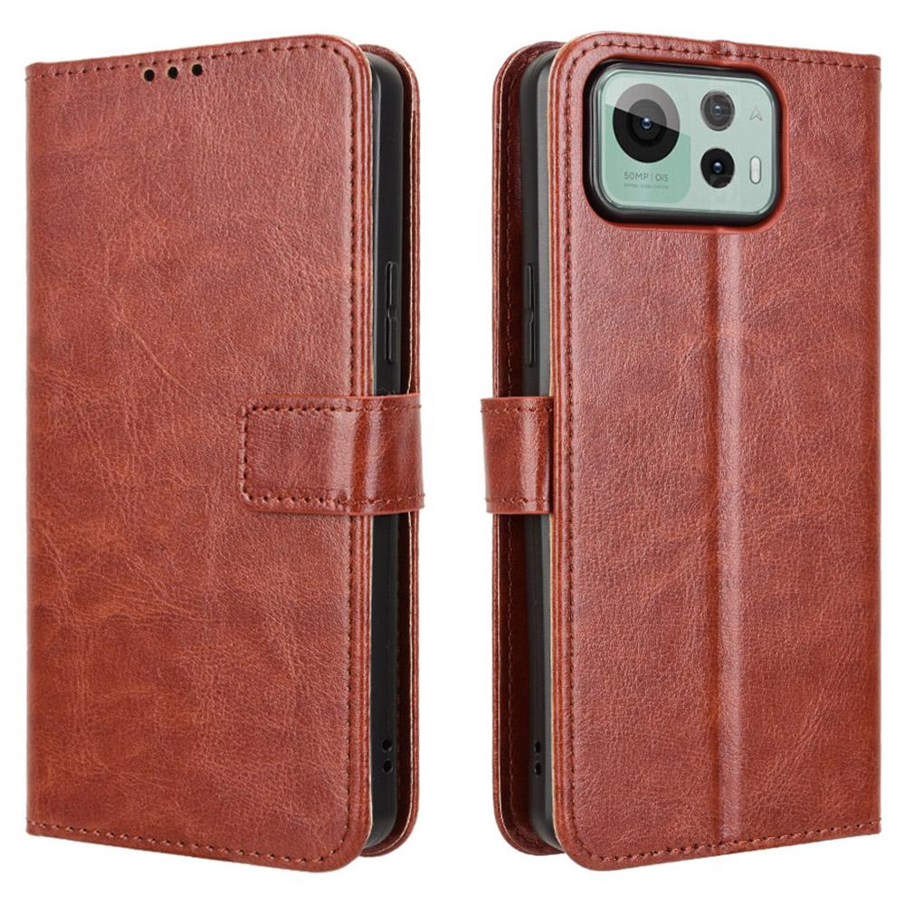 For Asus Zenfone 12 Ultra 5G Case Crazy Horse Texture PU Leather Phone Wallet Cover