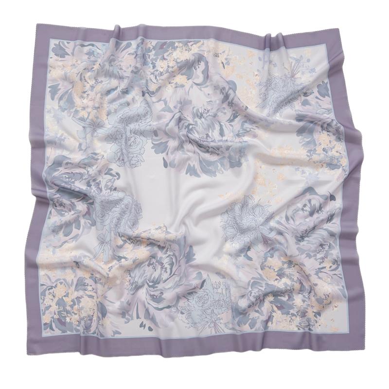 48Colors Malaysia Tudung Bawal Flower Print Hijab Laser Cut Edge Headscarf Premium Cotton Voile Soft Fashion Muslim Square Scarf