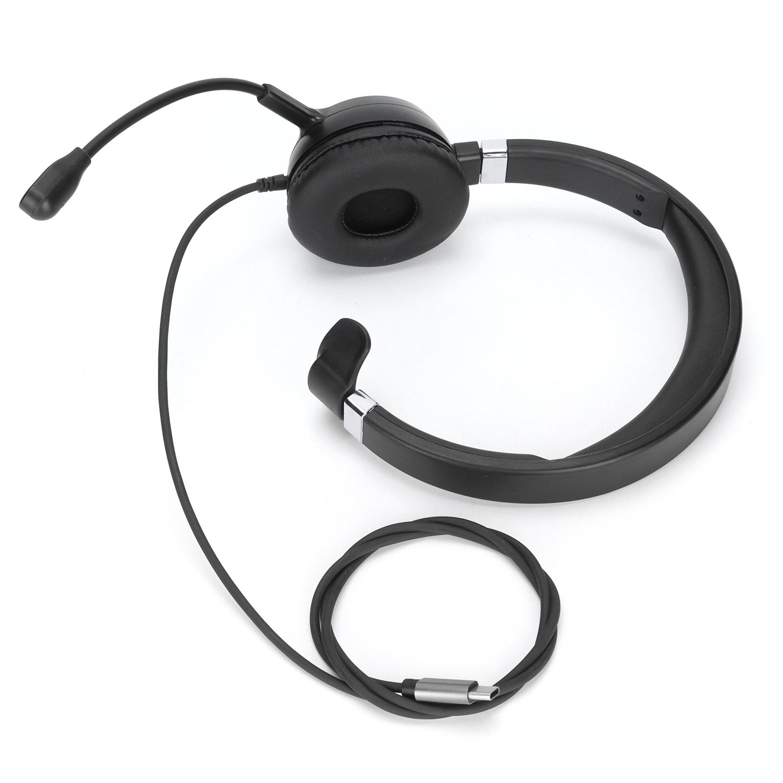 

Гарнитура TypeC с одним наушником, бизнес-гарнитура с микрофоном с шумоподавлением и управлением звуком