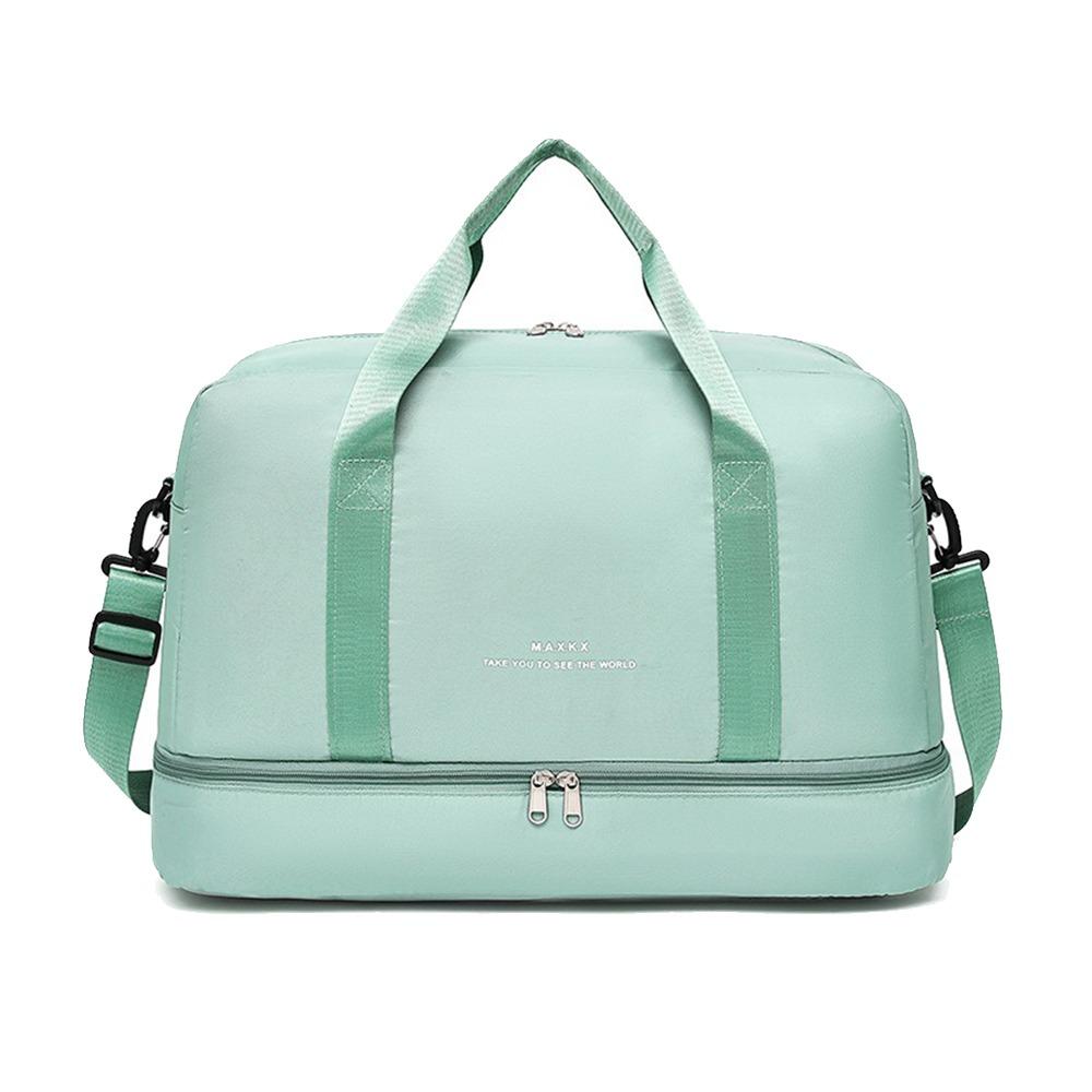 Large Capacity Sports Bag Adjustable Shoulder Strap Dry and Wet Gym Bag Multifunctional Solid Color Duffle Bag Weekend Use