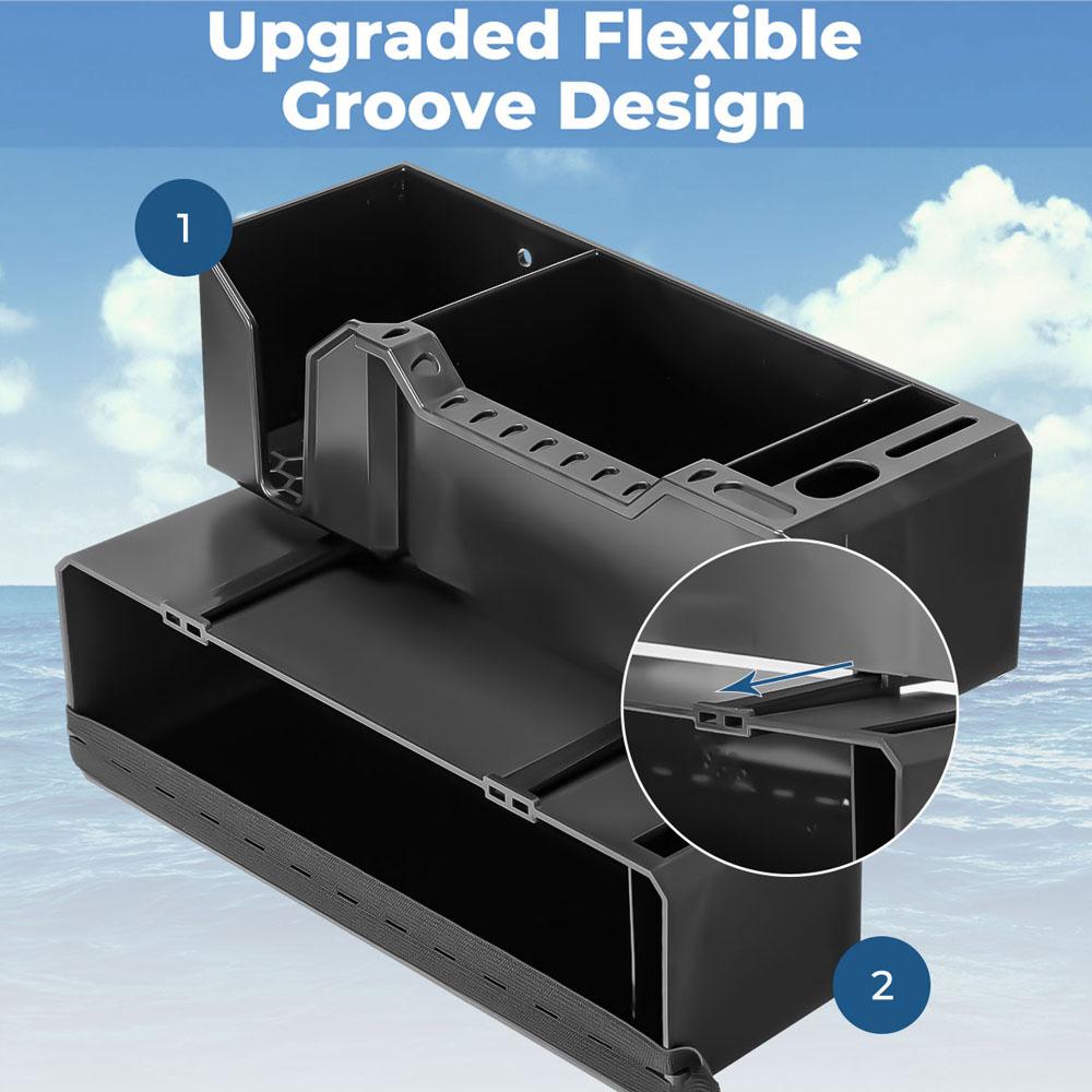 Boat Marine Storage Box Marine Toolbox Fishing Equipment Organizer Sturdy Space Saving Boat Mount Holder Caddy Can Cup Yacht