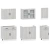 7 Piece Kitchen Cabinet Set Kalmar Grey Sonoma Wood Based Panel
