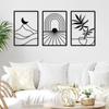 Metal Home Decor: Minimalist Bohemian Abstract Line Iron Wall Hanging for Chic Spaces