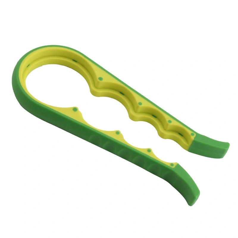 Four in one bottle opener, can opener, anti slip bottle cap twisting tool