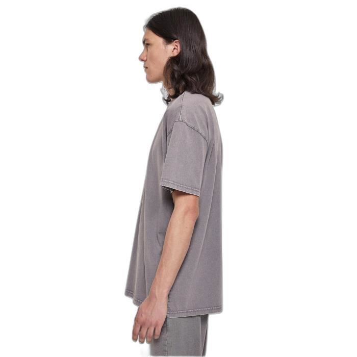 T-shirt délavé à l'acide oversize Urban Classics - gris foncé - L