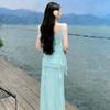 Gentle Temperament Skirt Feeling Beautiful French Niche Covering Meat and Showing Thinness Waist Pure Desire Suspender Fishtail Dress