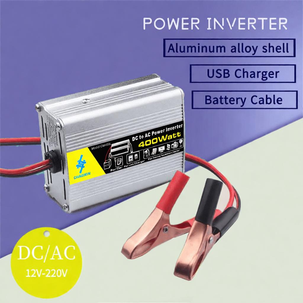 For Chaomin Car Power Inverter 12V To 220V Voltage Converter 600W Peak Portable Adapter Camping Travel Solar Charger USB Supply
