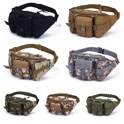 Oxford Cloth Men Molle Pouch Large Capacity Running Sports Belt Bag Climbing Belt Bag  Travel